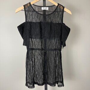 Lost Muse‎ Sheer Lace Top Black 8